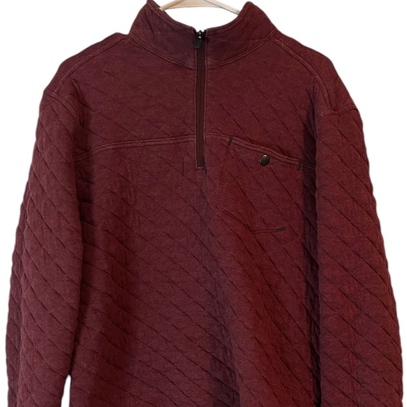 Eddie Bauer Women’s Maroon 1/4 Zip Quilted‎ Pullover Large - Picture 1 of 4